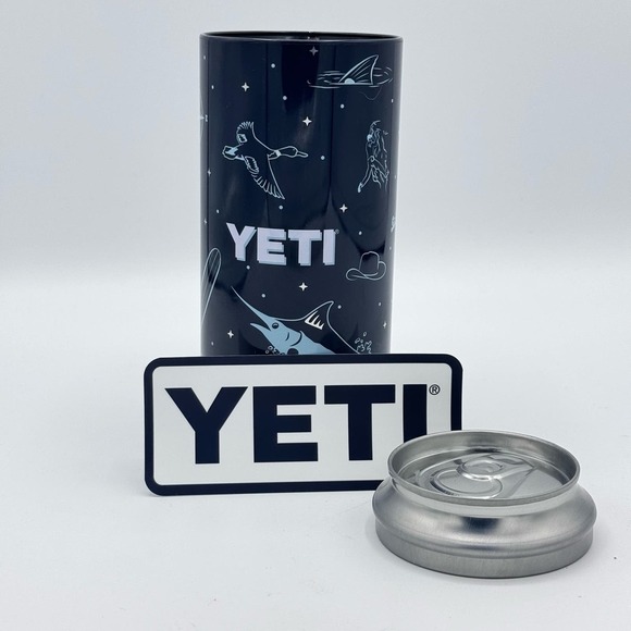 Yeti Slim‎ Insert Stash Can 12oz Tall Colster Nautical Limited Edition Dark NEW - Picture 1 of 7
